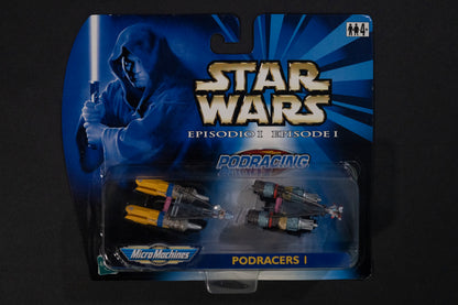 Podracing, Podracers I, Star Wars, Episode 1, Micro Machines, Hasbro, Galoob, 1999, Box Sealed