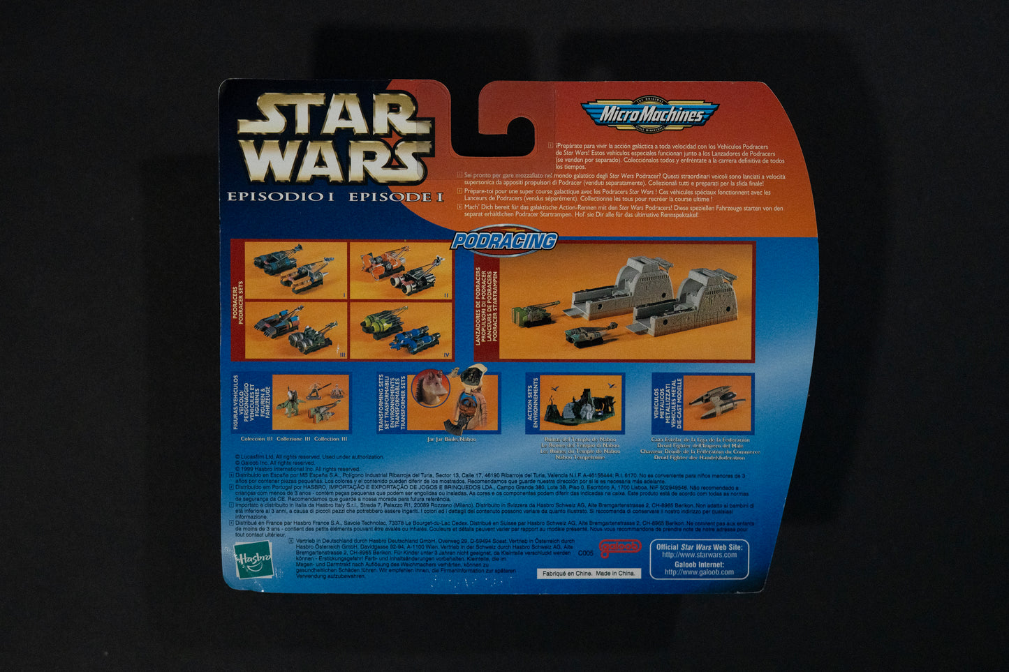 Podracing, Podracers I, Star Wars, Episode 1, Micro Machines, Hasbro, Galoob, 1999, Box Sealed