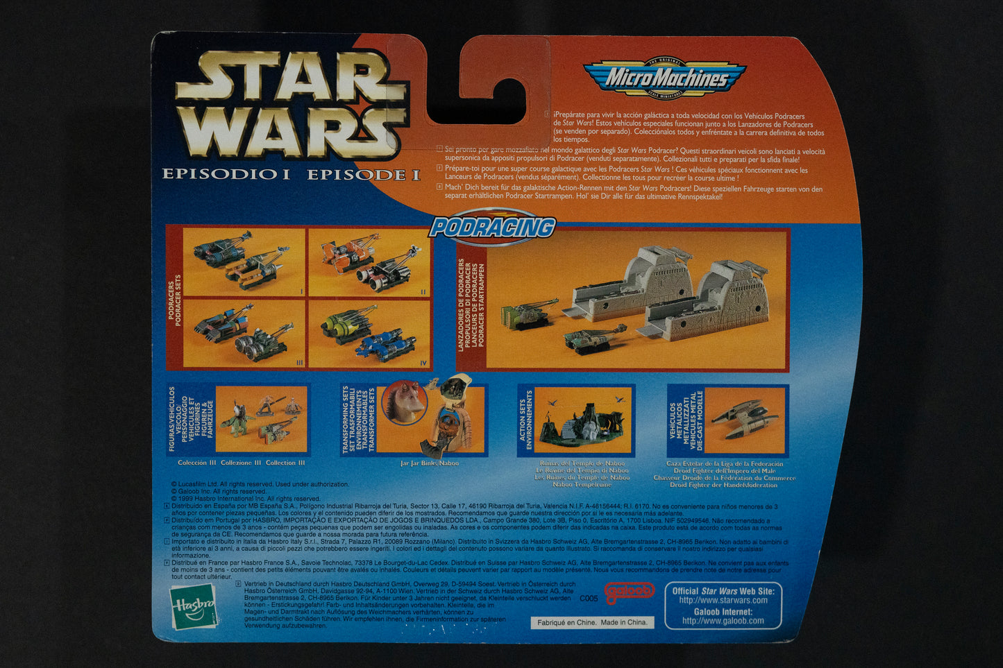Podracing, Podracers III, Star Wars, Episode 1, Micro Machines, Hasbro, Galoob, 1999, Box Sealed (A)