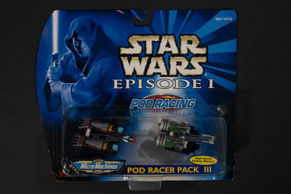 Podracing, Podracers III, Star Wars, Episode 1, Micro Machines, Hasbro, Galoob, 1999, Box Sealed (B)
