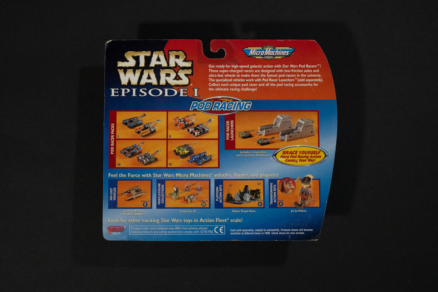 Podracing, Podracers III, Star Wars, Episode 1, Micro Machines, Hasbro, Galoob, 1999, Box Sealed (B)