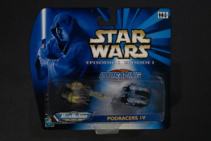 Podracing, Podracers IV, Star Wars, Episode 1, Micro Machines, Hasbro, Galoob, 1999, Box Sealed (A)