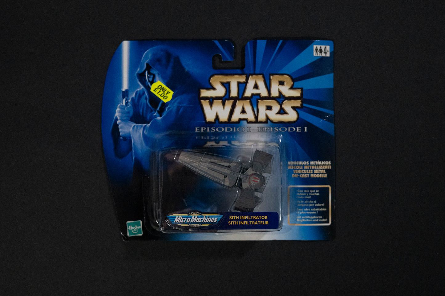 Sith Infiltrator, Star Wars, Episode 1, Micro Machines, Hasbro, Galoob, 1999, Box Sealed, Sticker