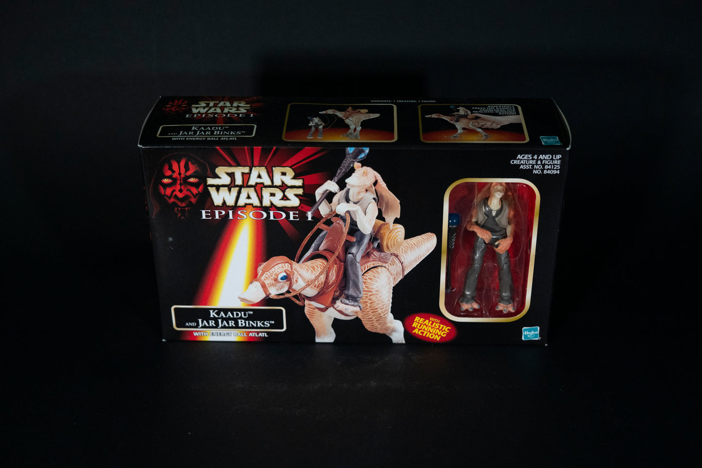 Kadu and Jar Jar Binks with Energy Ball Atatl, Star Wars, Episode 1, Hasbro, 1998, Box Sealed