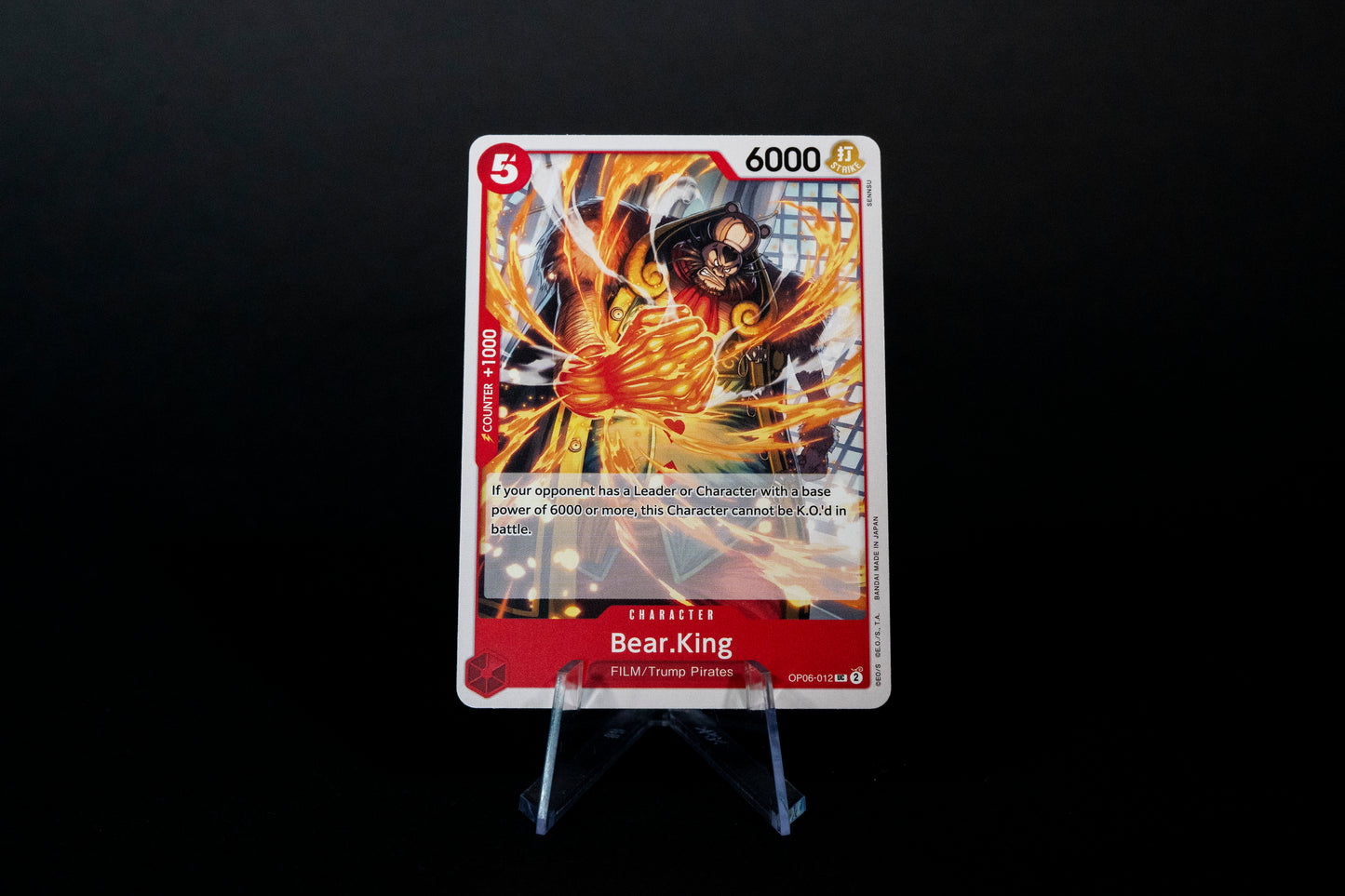 OP06-012, Bear.King, One Piece, Wings of the Captain, Uncommon, Ungraded, English