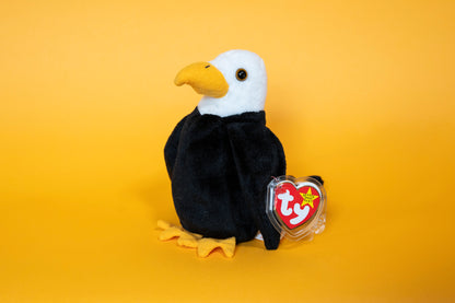 Baldy (Eagle, Bird) - TY Beanie Babies - Tag in Protector - Excellent Condition