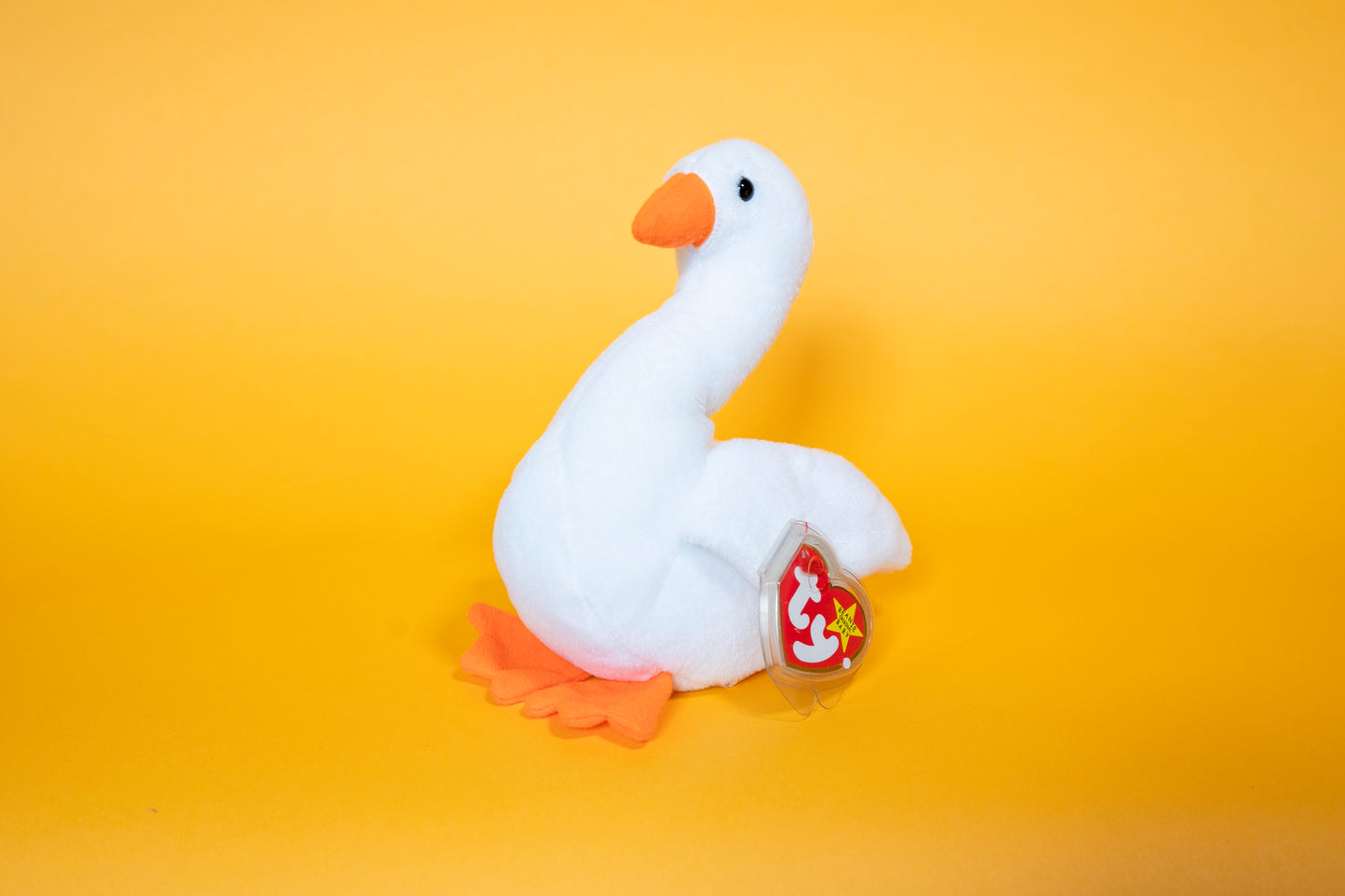 Gracie (Swan, Bird) - TY Beanie Babies - PVC Pellets - Tag in Protector - Excellent Condition