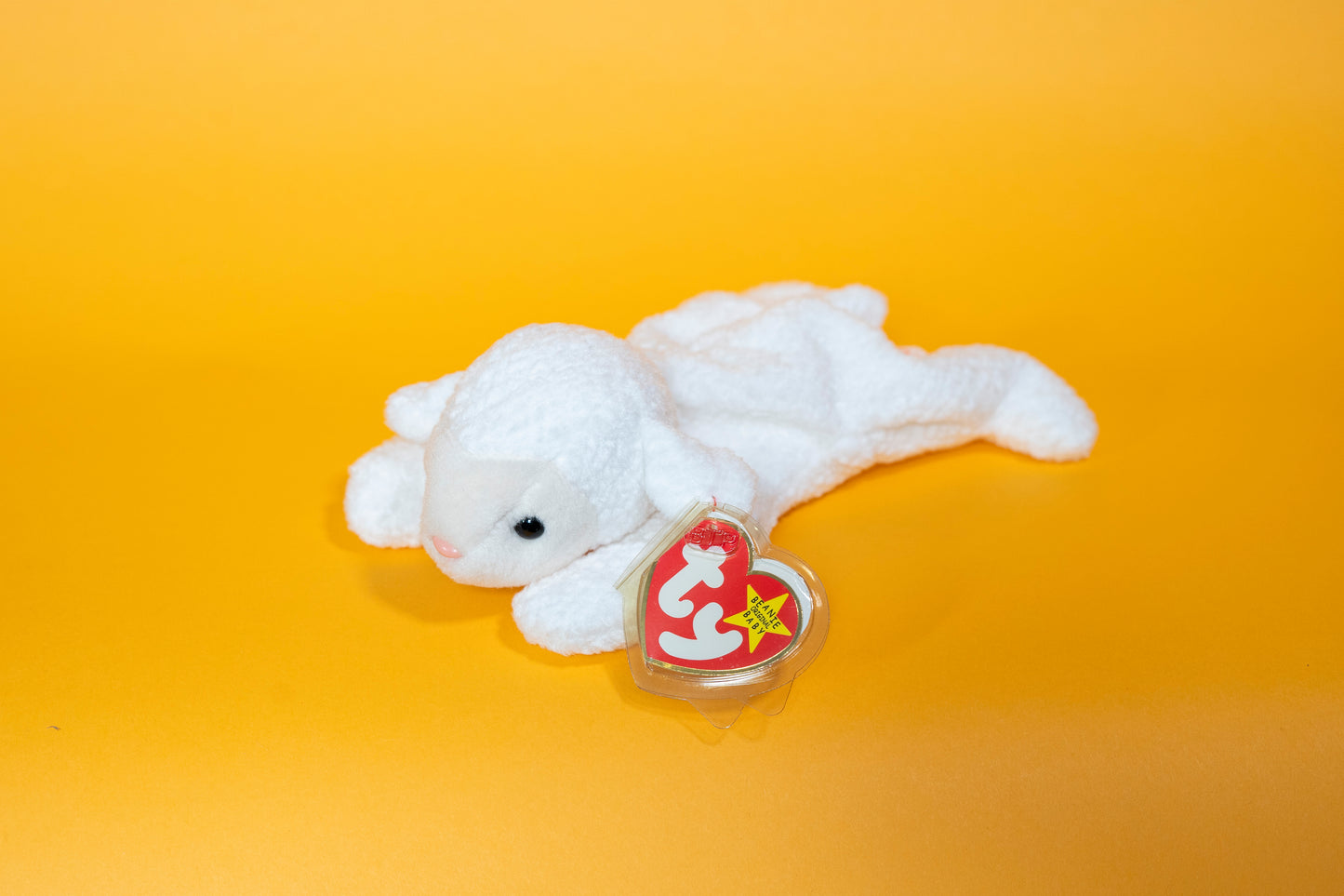 Fleece (Lamb - Sheep) - TY Beanie Babies - PVC Pellets - Tag in Protector - Excellent Condition