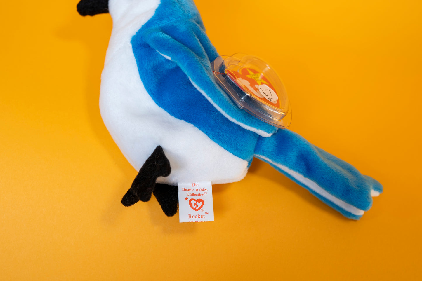 Rocket (Blue Jay - Bird) - TY Beanie Babies - Tag in Protector - Excellent Condition