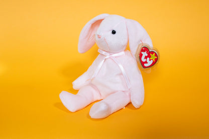 Hoppity (Bunny Rabbit) - TY Beanie Babies - PVC Pellets - Tag in Protector - Excellent Condition