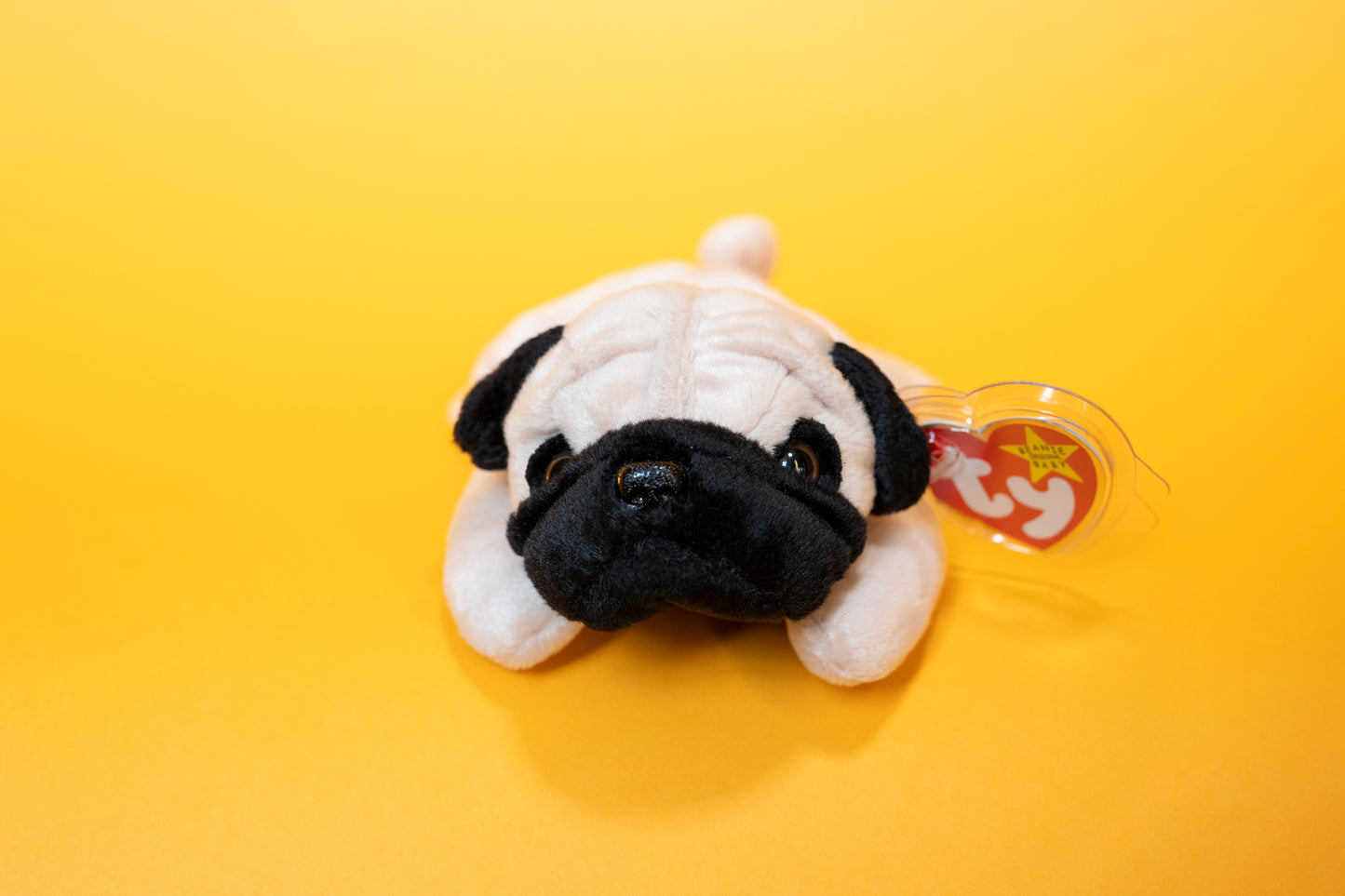 Pugsly (Pug, Dog) - TY Beanie Babies - Tag in Protector - Excellent Condition