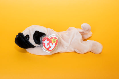 Pugsly (Pug, Dog) - TY Beanie Babies - Tag in Protector - Excellent Condition