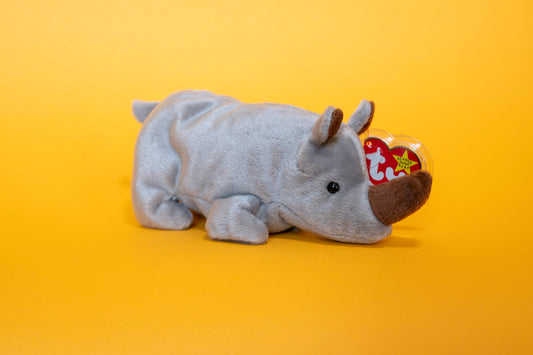 Spike (Rhinoceros) - TY Beanie Babies - Tag in Protector - Excellent Condition