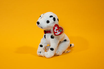 Rescue (9/11 Dalmatian Service Dog - RIGHT Leg Flag) - TY Beanie Babies - Tag in Protector - Excellent Condition