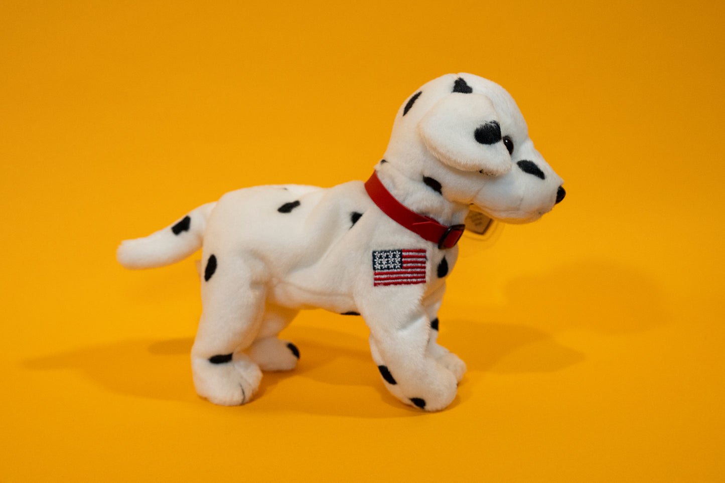 Rescue (9/11 Dalmatian Service Dog - RIGHT Leg Flag) - TY Beanie Babies - Tag in Protector - Excellent Condition