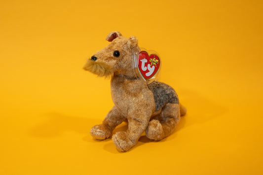 Whiskers (Terrier Dog) - TY Beanie Babies - Tag in Protector - Excellent Condition