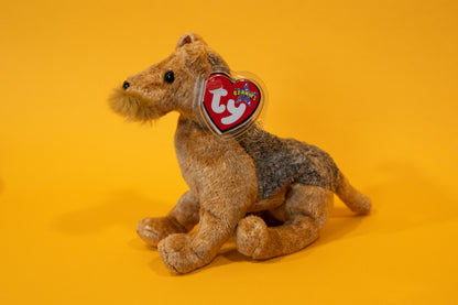 Whiskers (Terrier Dog) - TY Beanie Babies - Tag in Protector - Excellent Condition