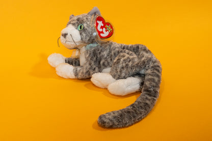 Purr (Cat) - TY Beanie Babies - Tag in Protector - Excellent Condition