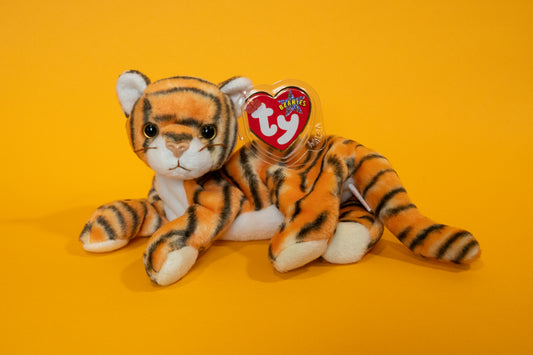 India (Tiger Cat) - TY Beanie Babies - Tag in Protector - Excellent Condition