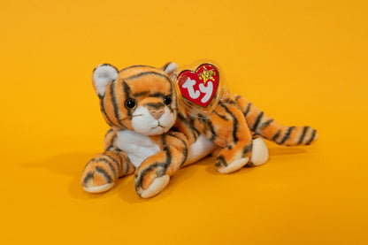 India (Tiger Cat) - TY Beanie Babies - Tag in Protector - Excellent Condition