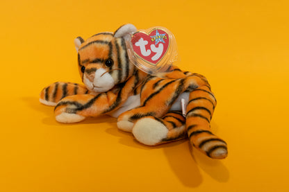 India (Tiger Cat) - TY Beanie Babies - Tag in Protector - Excellent Condition