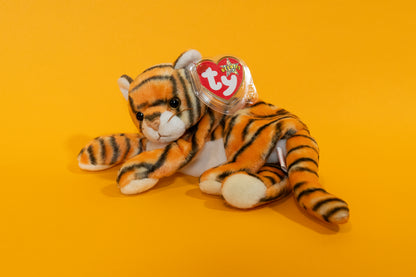 India (Tiger Cat) - TY Beanie Babies - Tag in Protector - Excellent Condition