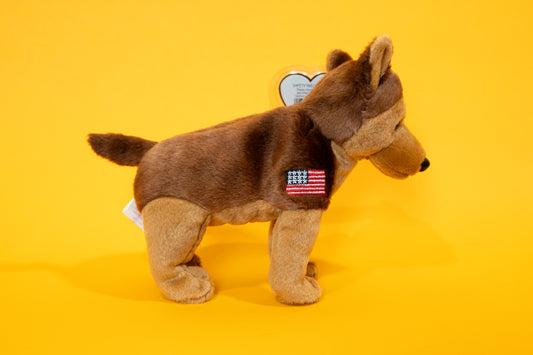 Courage (9/11 German Shepherd Service Dog - Right Leg Flag - TY Beanie Babies - Tag in Protector - Excellent Condition