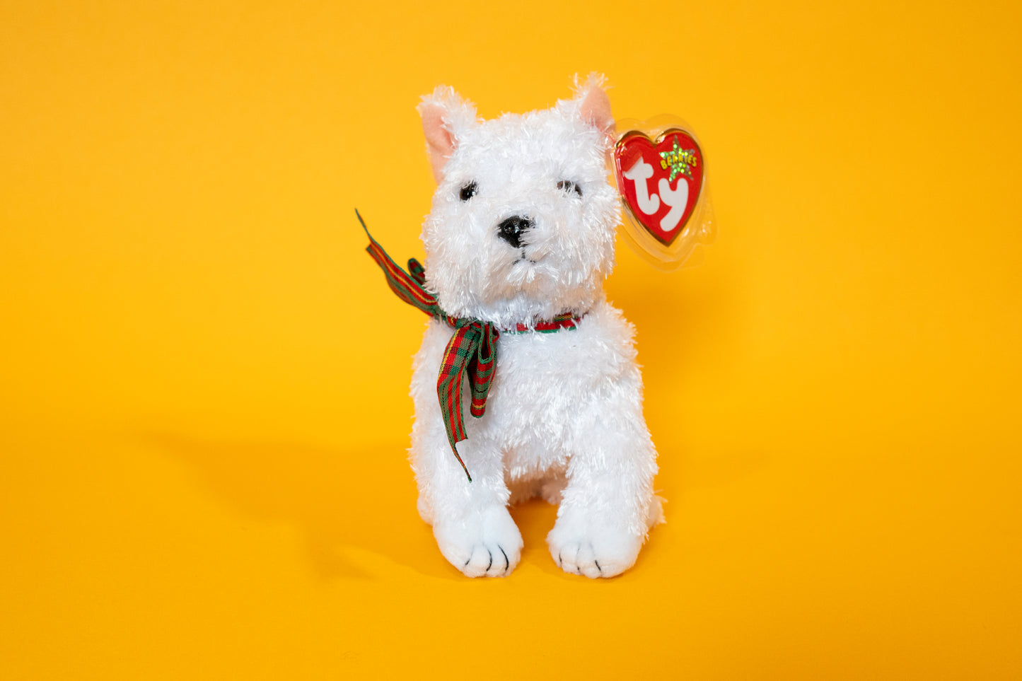 Kirby (West Highland Terrier Dog) - TY Beanie Babies - Tag in Protector - Excellent Condition