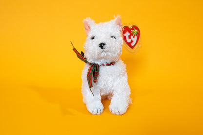 Kirby (West Highland Terrier Dog) - TY Beanie Babies - Tag in Protector - Excellent Condition