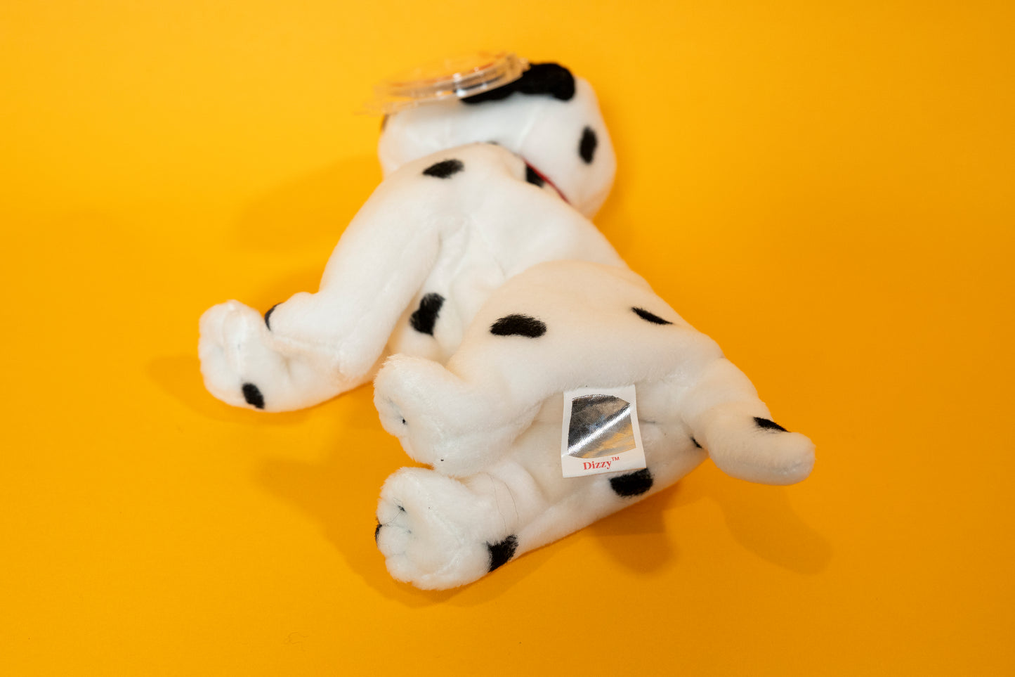 Dizzy (Dalmatian Dog - Black & White Spots, Black Ears) - TY Beanie Babies - Tag in Protector - Excellent Condition