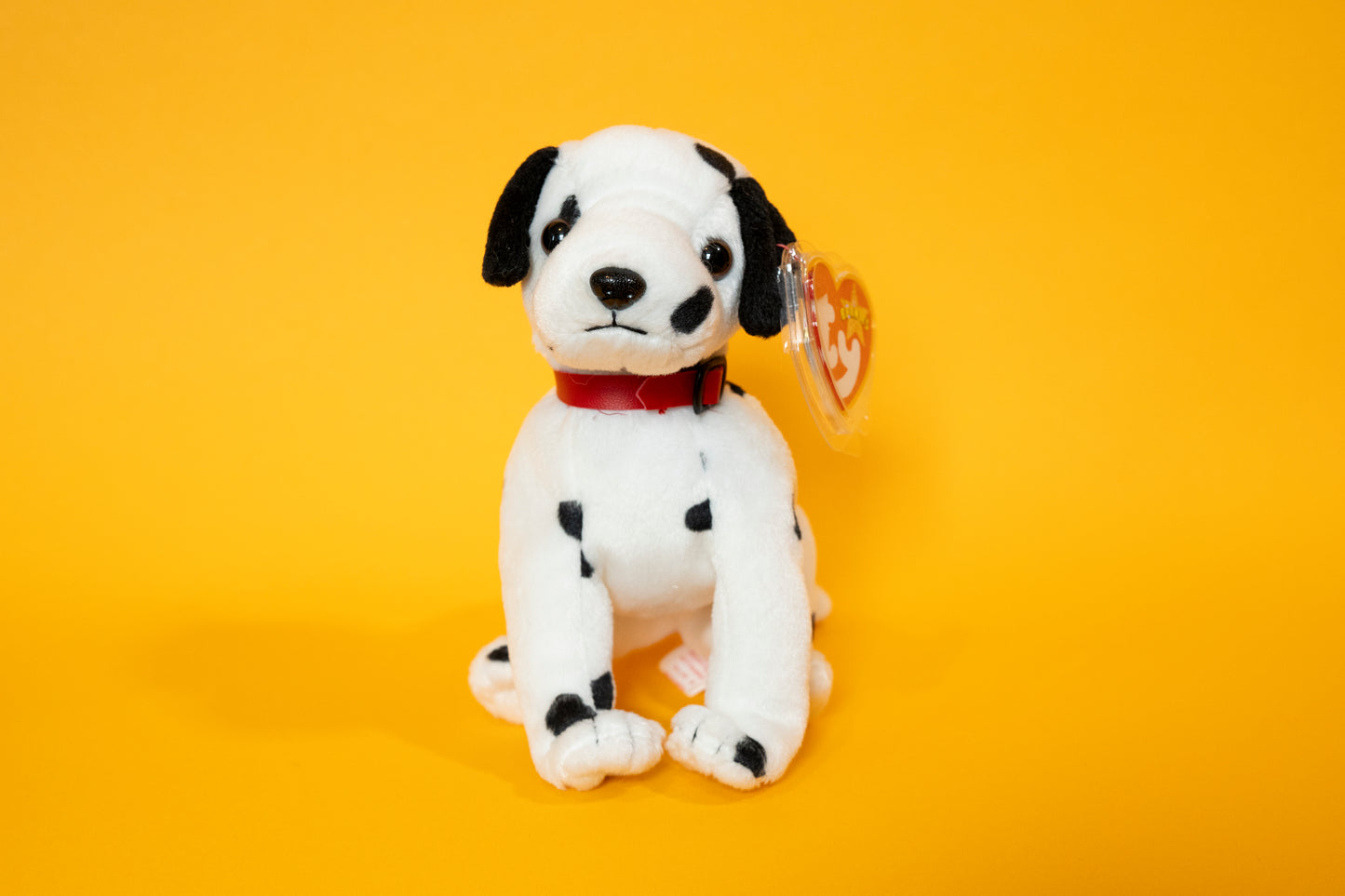 Dizzy (Dalmatian Dog - Black & White Spots, Black Ears) - TY Beanie Babies - Tag in Protector - Excellent Condition