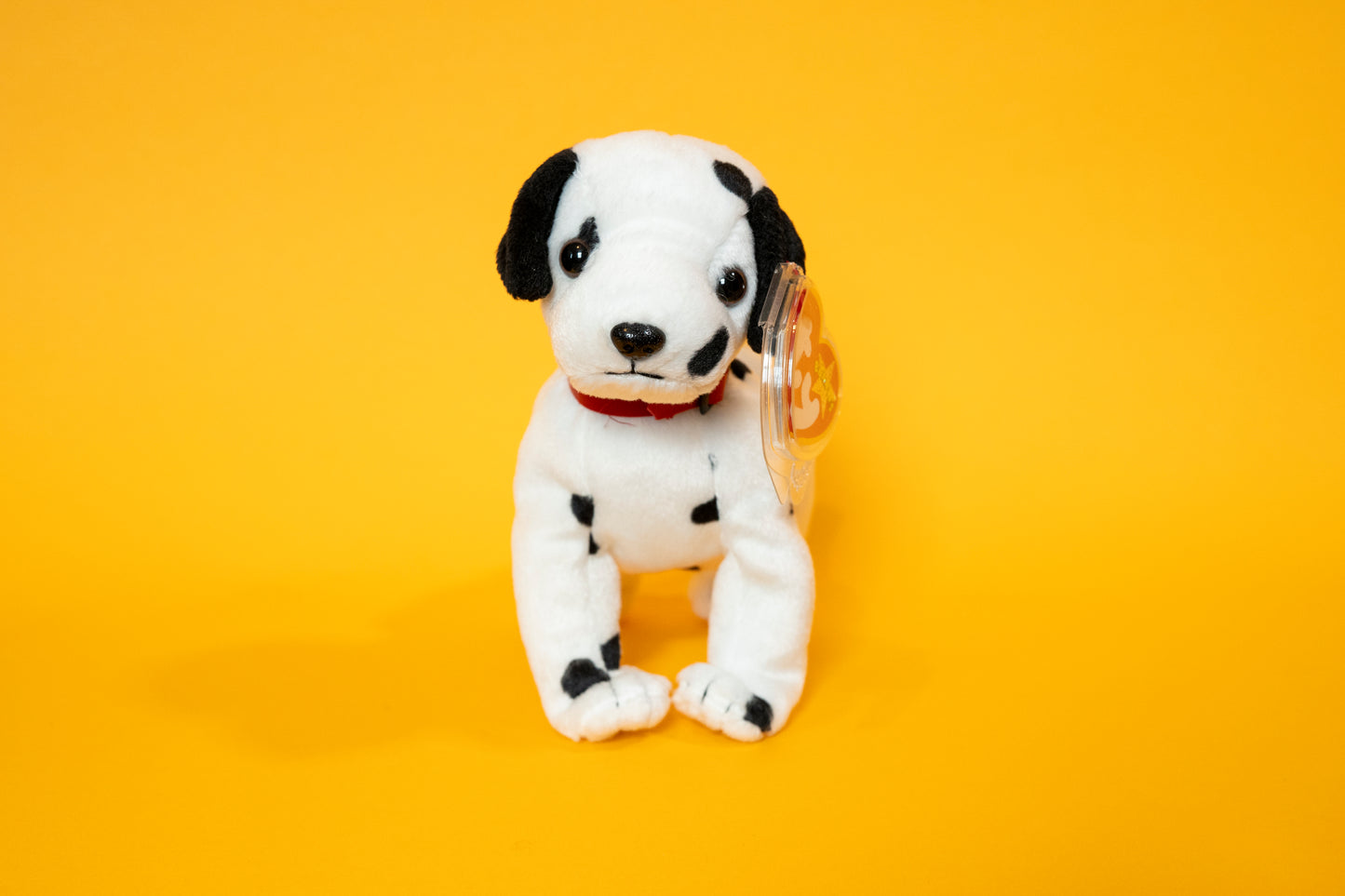 Dizzy (Dalmatian Dog - Black & White Spots, Black Ears) - TY Beanie Babies - Tag in Protector - Excellent Condition