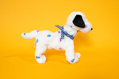 Dizzy (Dalmatian Dog - Purple & Blue Spots, Black Ears) - TY Beanie Babies - Tag in Protector - Excellent Condition