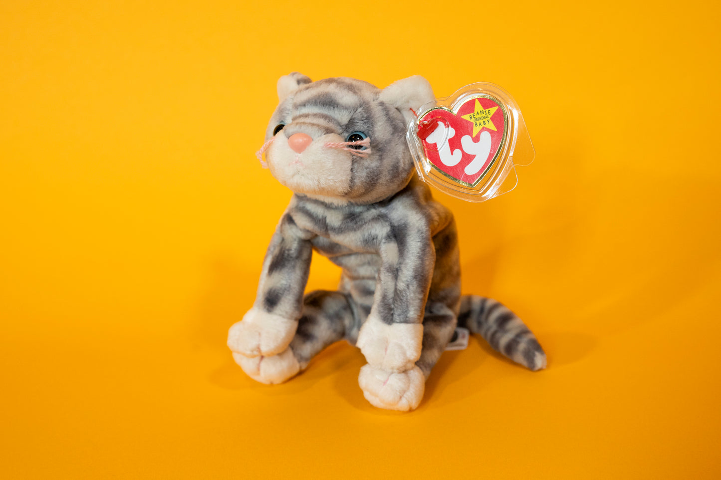 Silver (Cat) - TY Beanie Babies - Tag in Protector - Excellent Condition