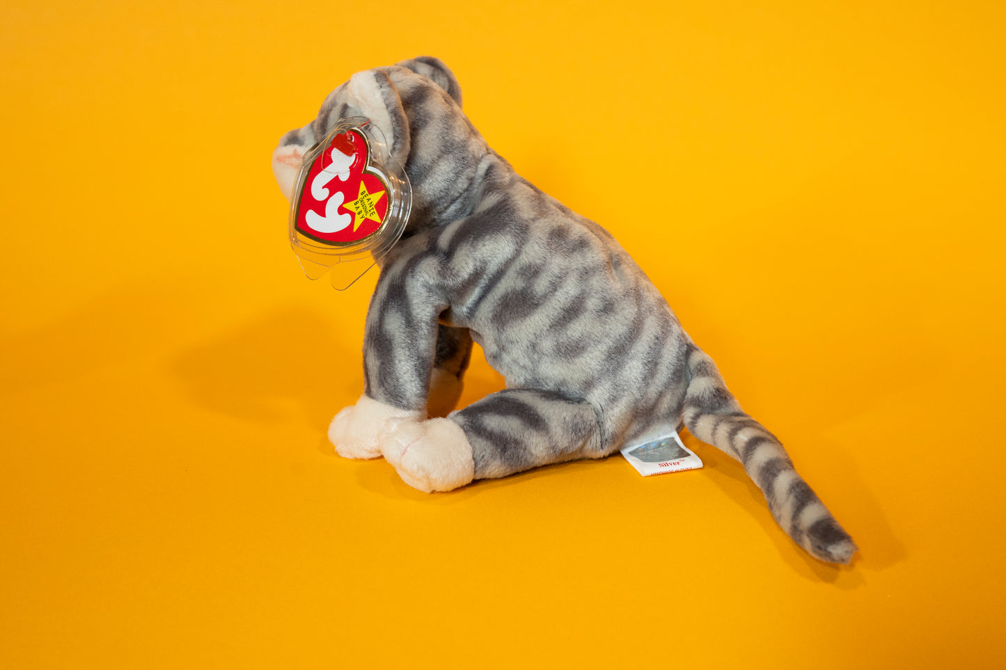 Silver (Cat) - TY Beanie Babies - Tag in Protector - Excellent Condition