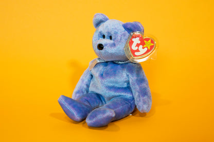 Clubby (Beanie Babies Official Club Bear) - TY Beanie Babies - Tag in Protector - Excellent Condition