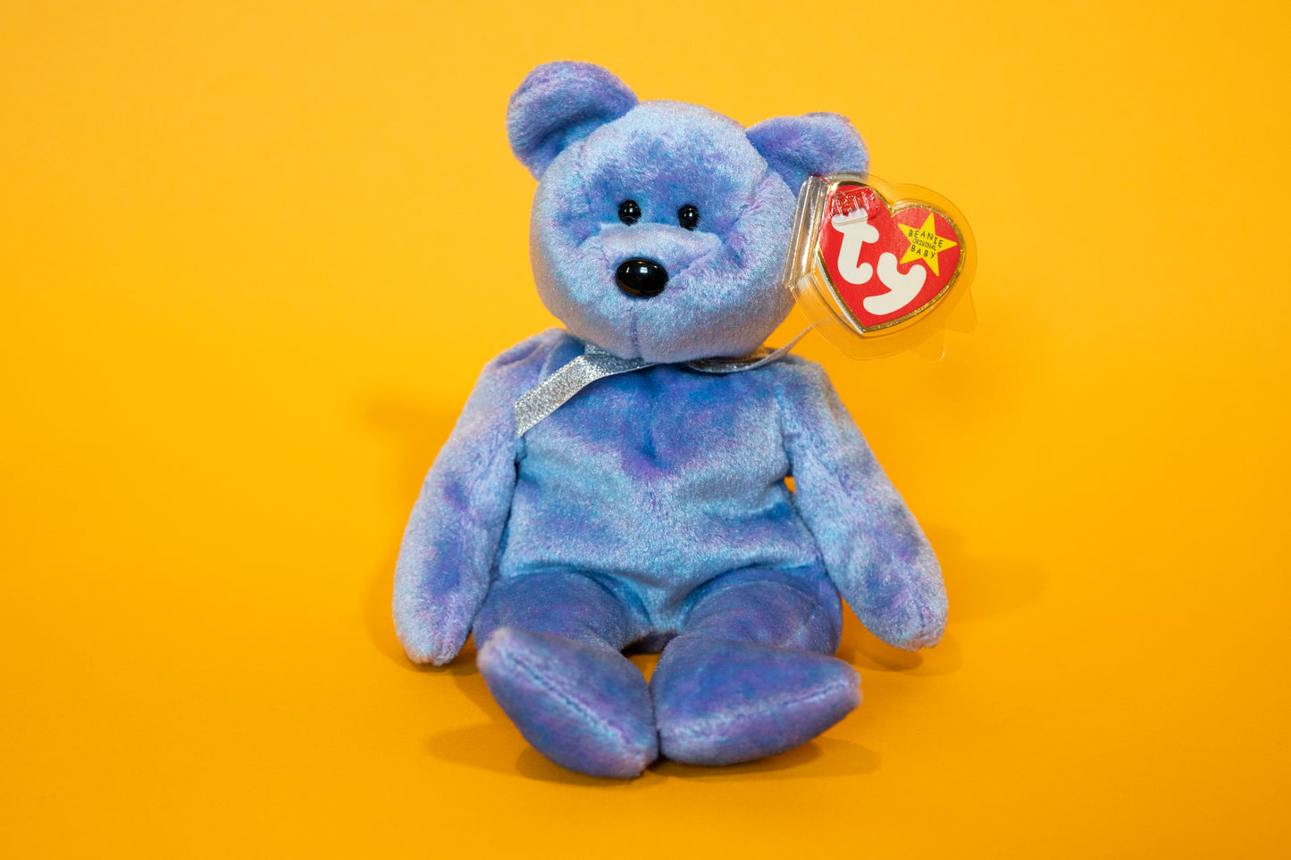 Clubby (Beanie Babies Official Club Bear) - TY Beanie Babies - Tag in Protector - Excellent Condition