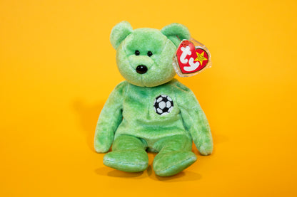 Kicks (Bear) - TY Beanie Babies - Tag in Protector - Excellent Condition