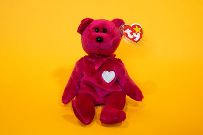 Valentina (Bear) - TY Beanie Babies - Tag in Protector - Excellent Condition