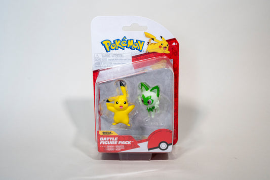 Pikachu & Sprigatito, Pokemon, Battle Figure Pack, Jazwares, 2023, Boxed Sealed