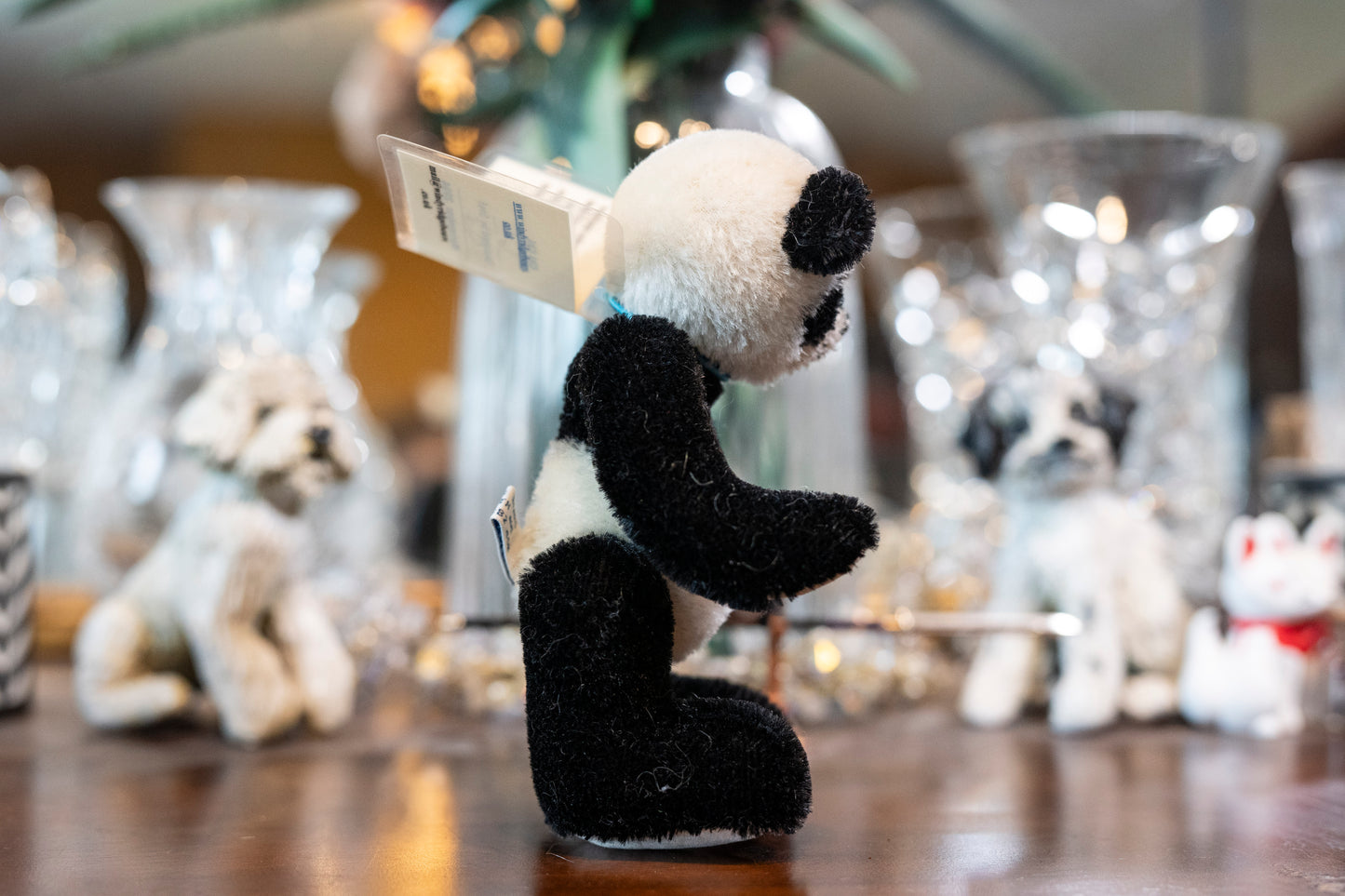 Handmade/Artist Mohair Black & White Panda Teddy Bear - Windy Ridge Bears, 'Chi Chi' , 5 joints,  Aprox 14cm tall