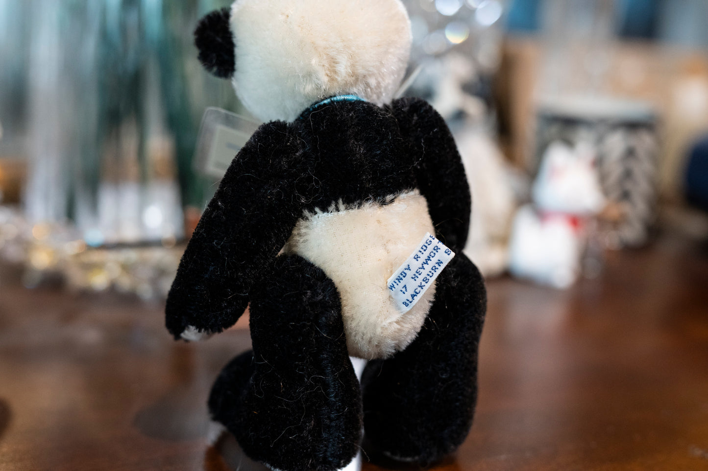 Handmade/Artist Mohair Black & White Panda Teddy Bear - Windy Ridge Bears, 'Chi Chi' , 5 joints,  Aprox 14cm tall