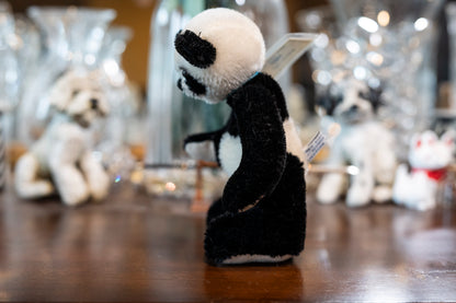 Handmade/Artist Mohair Black & White Panda Teddy Bear - Windy Ridge Bears, 'Chi Chi' , 5 joints,  Aprox 14cm tall