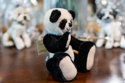 Handmade/Artist Mohair Black & White Panda Teddy Bear - Windy Ridge Bears, 'Chi Chi' , 5 joints,  Aprox 14cm tall