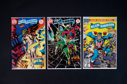 Blue Ribbon Comics, #1 -5 run (1, 2, 3, 4, & 5) Red Circle Comics, 1983