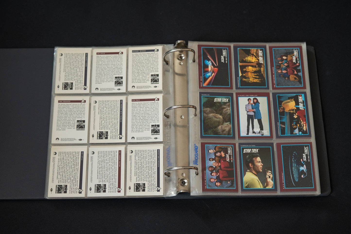 Star Trek 25th Anniversary Series Trading Cards Bundle, Impel, 1993, Complete Series 1 & 2 Base Sets (1-310), in binder