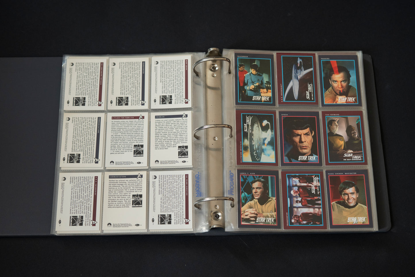 Star Trek 25th Anniversary Series Trading Cards Bundle, Impel, 1993, Complete Series 1 & 2 Base Sets (1-310), in binder