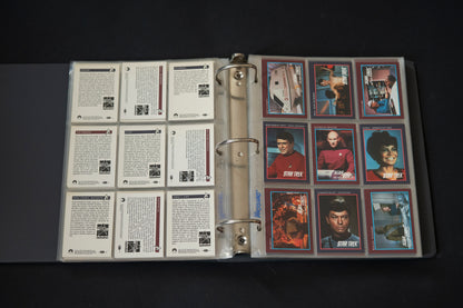 Star Trek 25th Anniversary Series Trading Cards Bundle, Impel, 1993, Complete Series 1 & 2 Base Sets (1-310), in binder