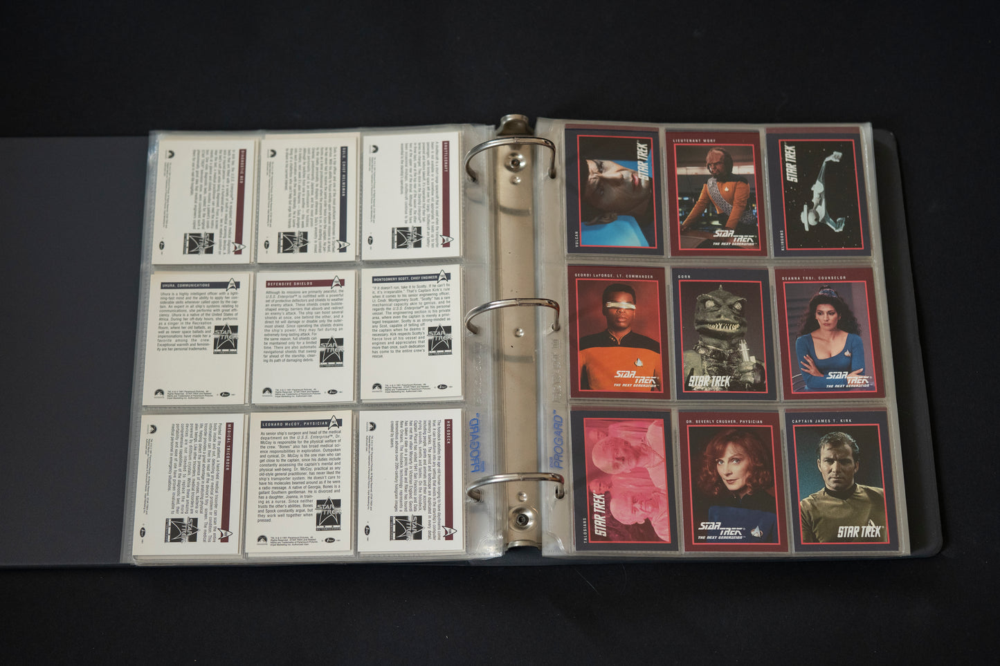 Star Trek 25th Anniversary Series Trading Cards Bundle, Impel, 1993, Complete Series 1 & 2 Base Sets (1-310), in binder