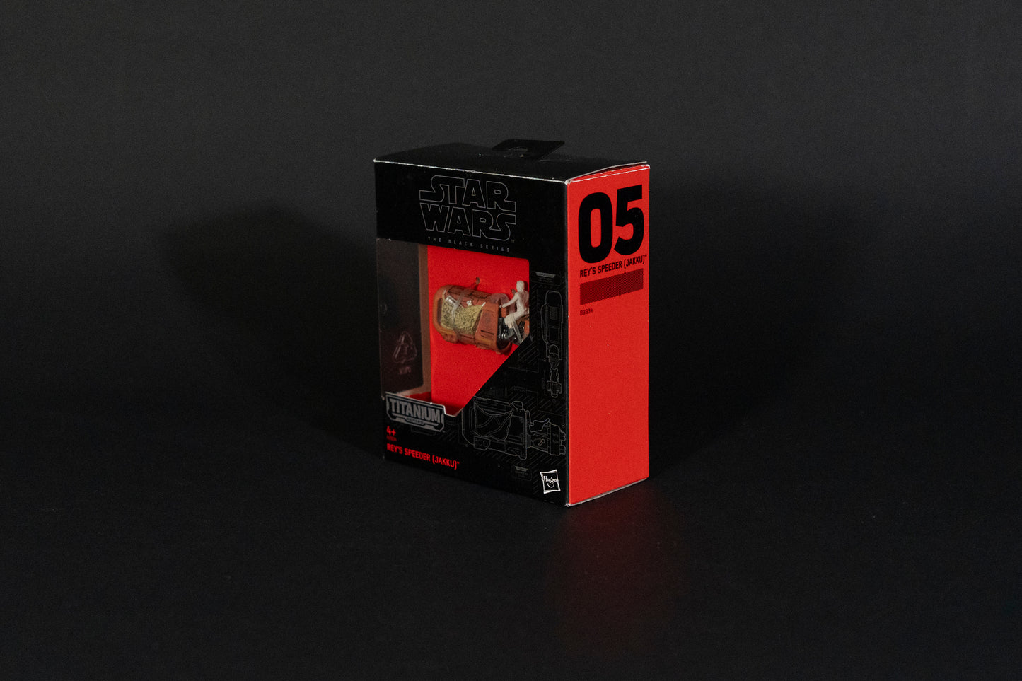 Rey's Speeder (Jakku), 05 B3934, Star Wars, Black Series / Titanium Series Vehicle, Hasbro, Open Box